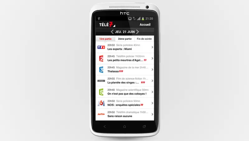 Application gratuite Télé 7 jours sur Google Play